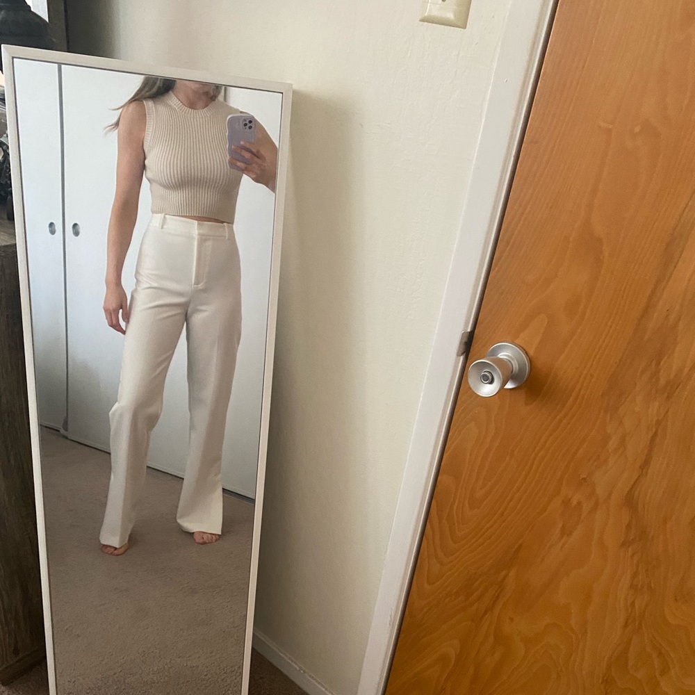 Zara white trousers